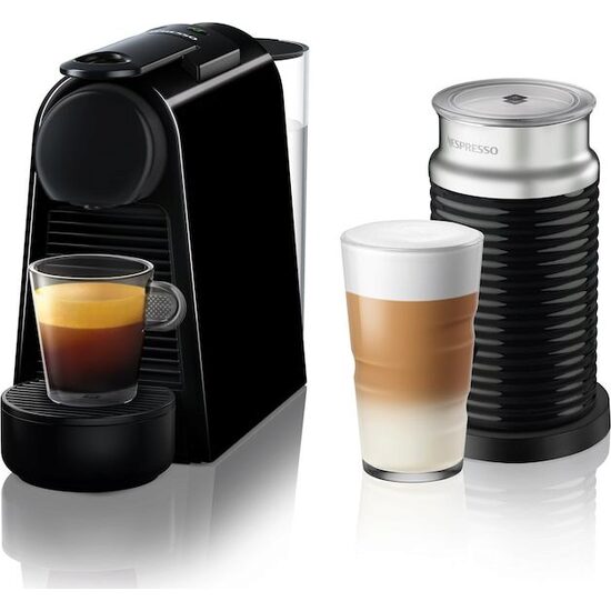 Pachet espressor Nespresso De’Longhi Essenza Mini Black, 19 bari, 1260 W, 0.6 l + Aparat pentru spumare lapte AEROCCINO 3 Black 410W -preț 599 lei+voucher&nbsp;cadou